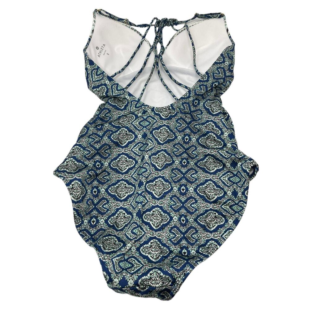 Athleta Aqualuxe Printed Molded one piece bathing suit Size Small - Picture 6 of 7